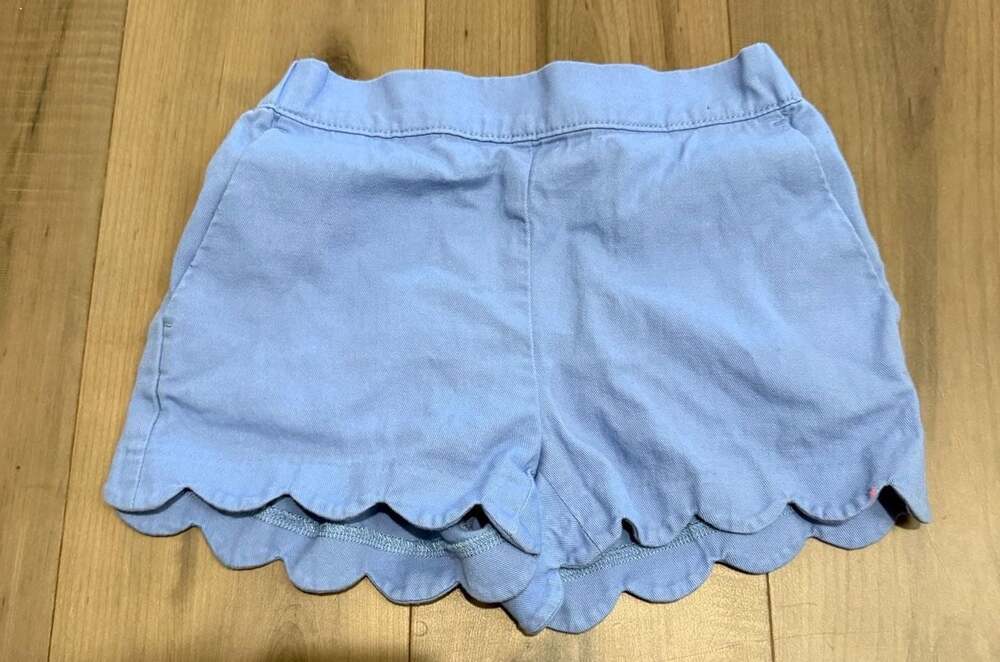 Crewcuts by J.Crew Girls Light Blue Scalloped Hem Shorts